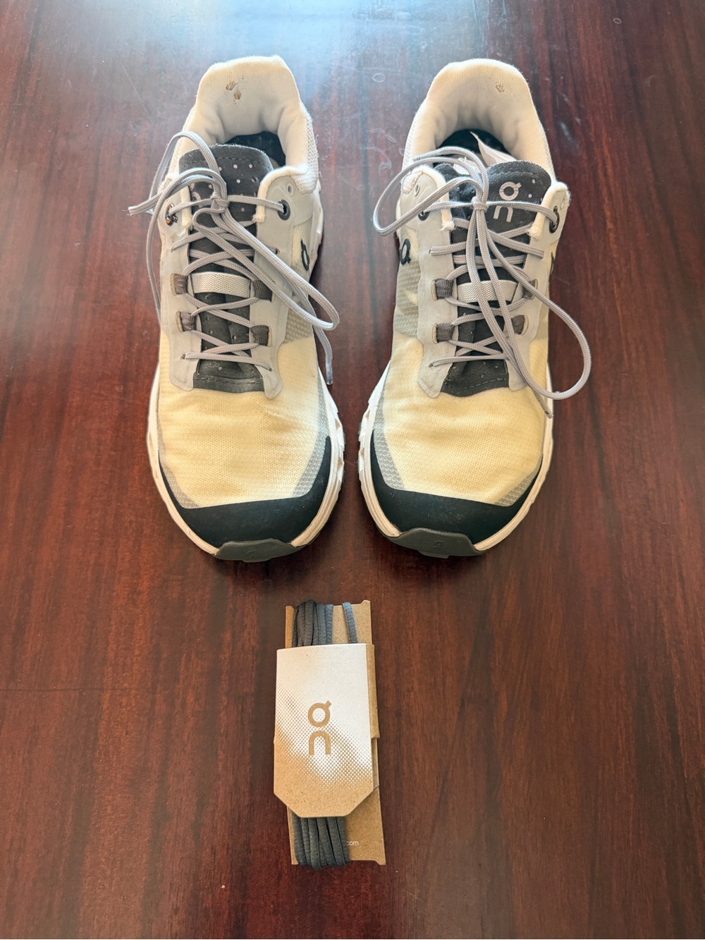 On Running Women's Athletic Shoes — Cream and Gray